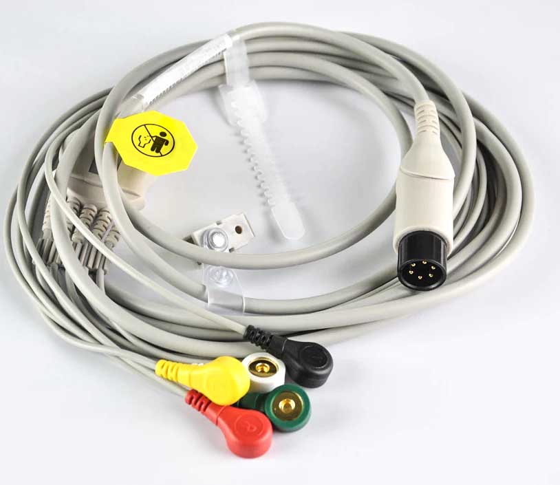 5 leads ECG cables